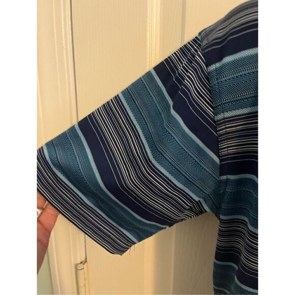 PGA Blue Striped Polo Golf Shirt. Size Small - Picture 4 of 5